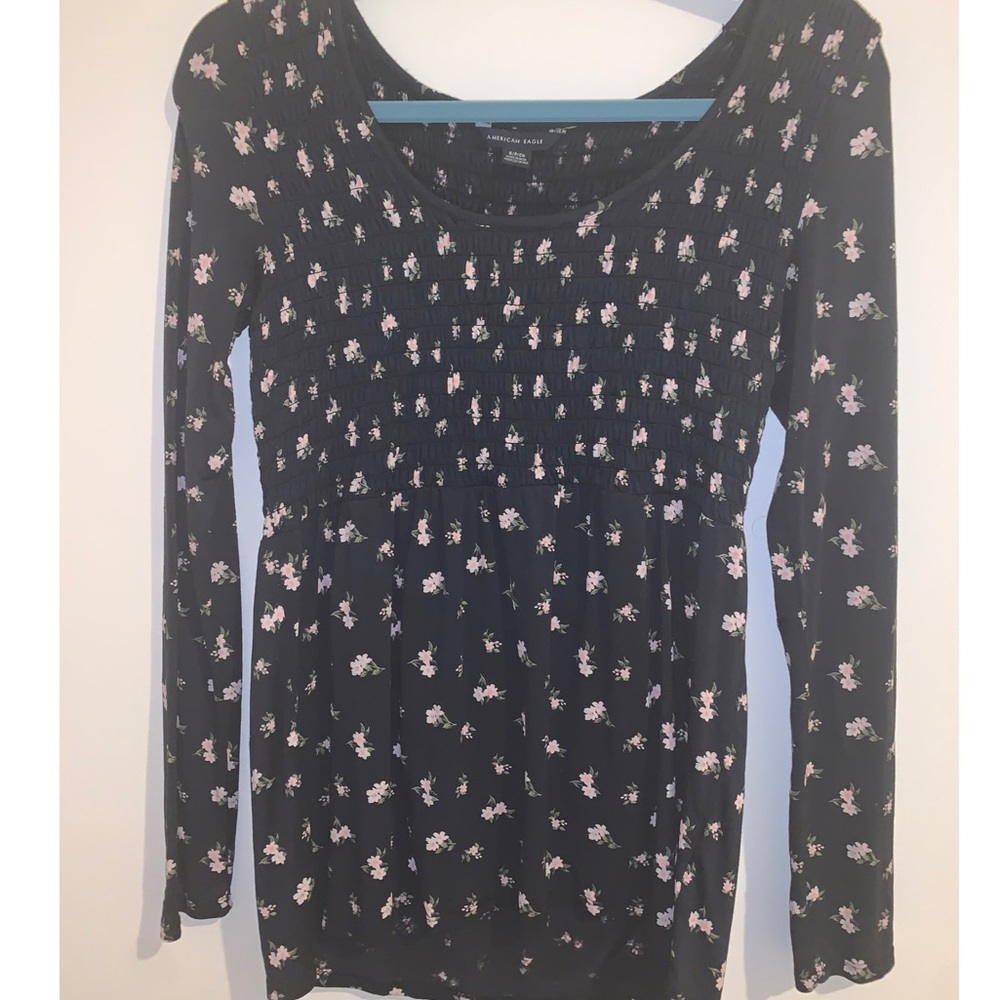 Floral American Eagle Top
